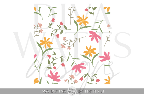 Download Wildflower Seamless Pattern SVG - Sea Collection