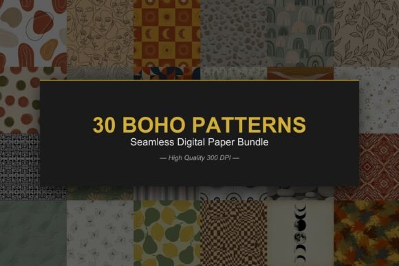 Download 30 Boho Seamless Pattern Bundle - Sea Collection