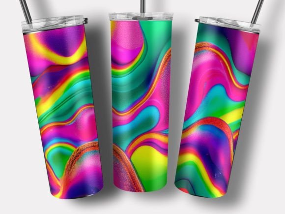 Download Psychedellic Organic Shapes Tumbler Wrap - Organic Collection