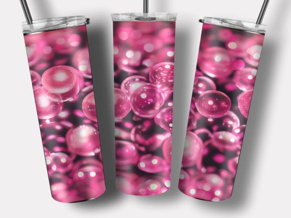 Download Hot Pink Organic Shapes Tumbler Wrap - Organic Collection