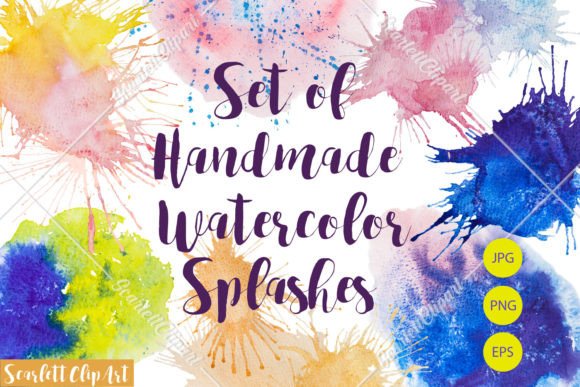 Download Set of Watercolor Stains Backgrounds - Watercolor stains Collection