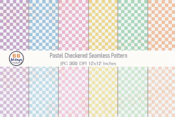 Download Pastel Checkered Seamless Pattern Paper - Sea Collection