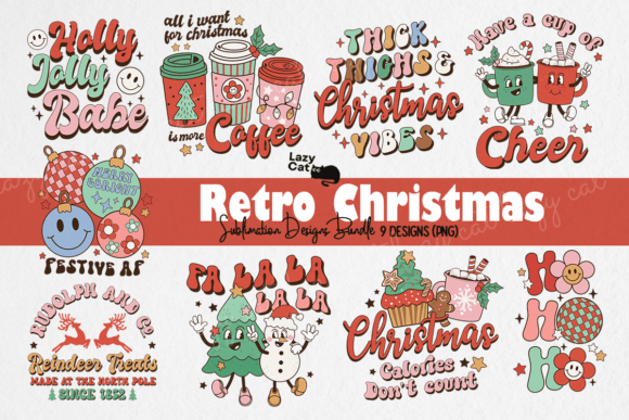 Download Retro Christmas Sublimation Bundle - Retro Collection
