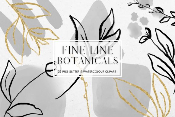 Download Fine Line Floral and Watercolour Clipart - Premium Bundle