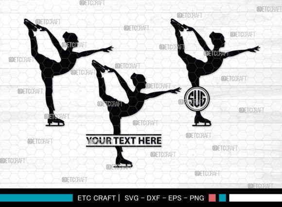 Download Woman Figure Skating SVG Monogram - Premium Resources
