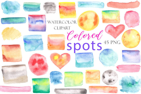 Download Colored Watercolor Stains - Watercolor stains Collection