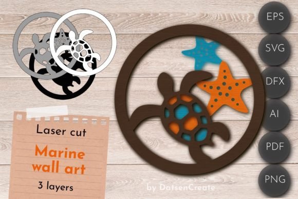 Download 3D Layered Marine Wall Art, Sea Sign - Sea Collection