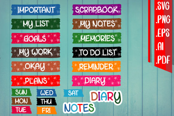 Download Planner Scrapbook Svg Eps Ai Png Pdf - Scrapbook svg Collection