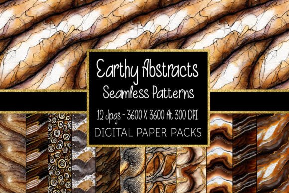 Download Earthy Abstract Seamless Patterns - Sea Collection