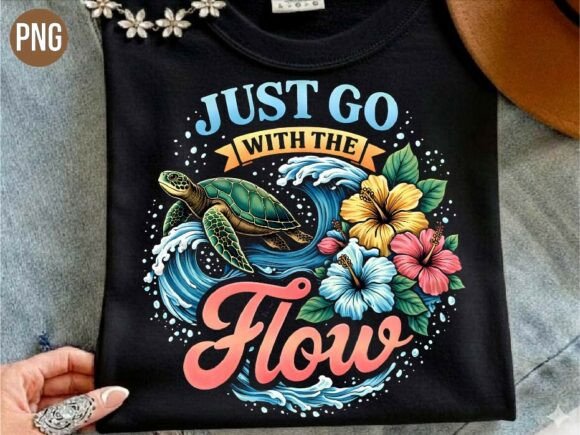 Download Sea Turtle Just Go with the Flow PNG - Sea Collection