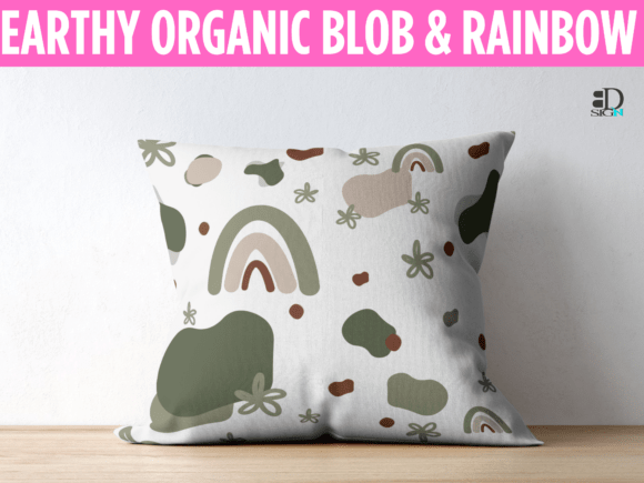 Download Earthy Organic Blob &amp; Rainbow Pattern - Organic Collection