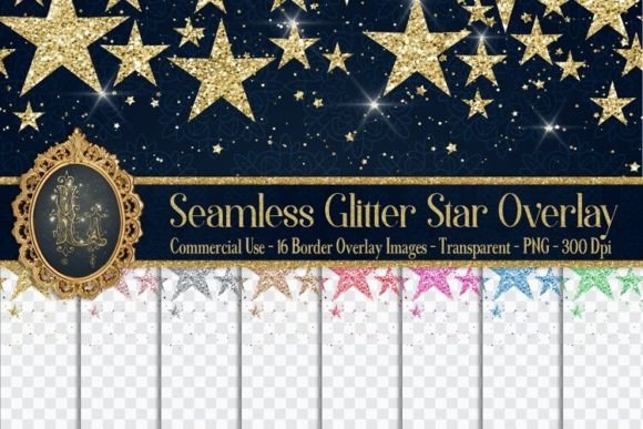Download Seamless Glitter Star Overlay PNG - Sea Collection